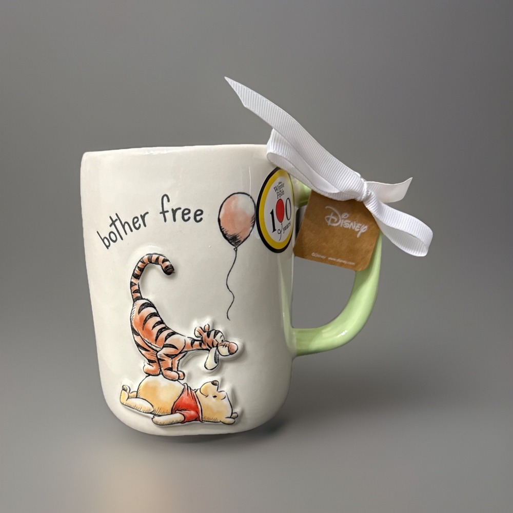 Rae Dunn Winne The Pooh And Tigger Mug "bother free" New With Tag